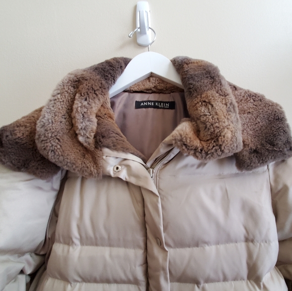 Anne Klein winter coat with faux fur collar Size 5-6, removable hoodie - Picture 3 of 12
